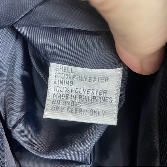 Larry Levine Suits Long Line Black Blazer Size 10 - Picture 10 of 11